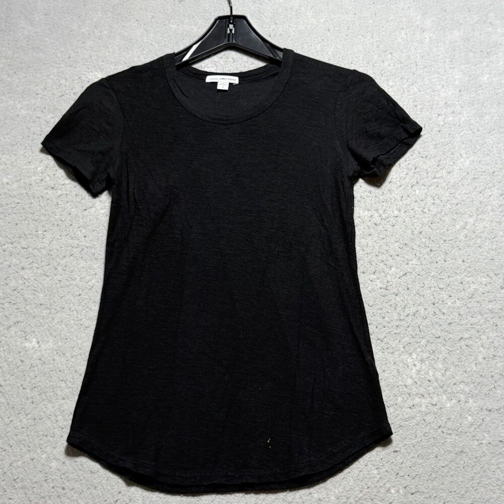 Standard James Perse Shirt Women's Size XS Black Short Sleeve T-shirt Tee